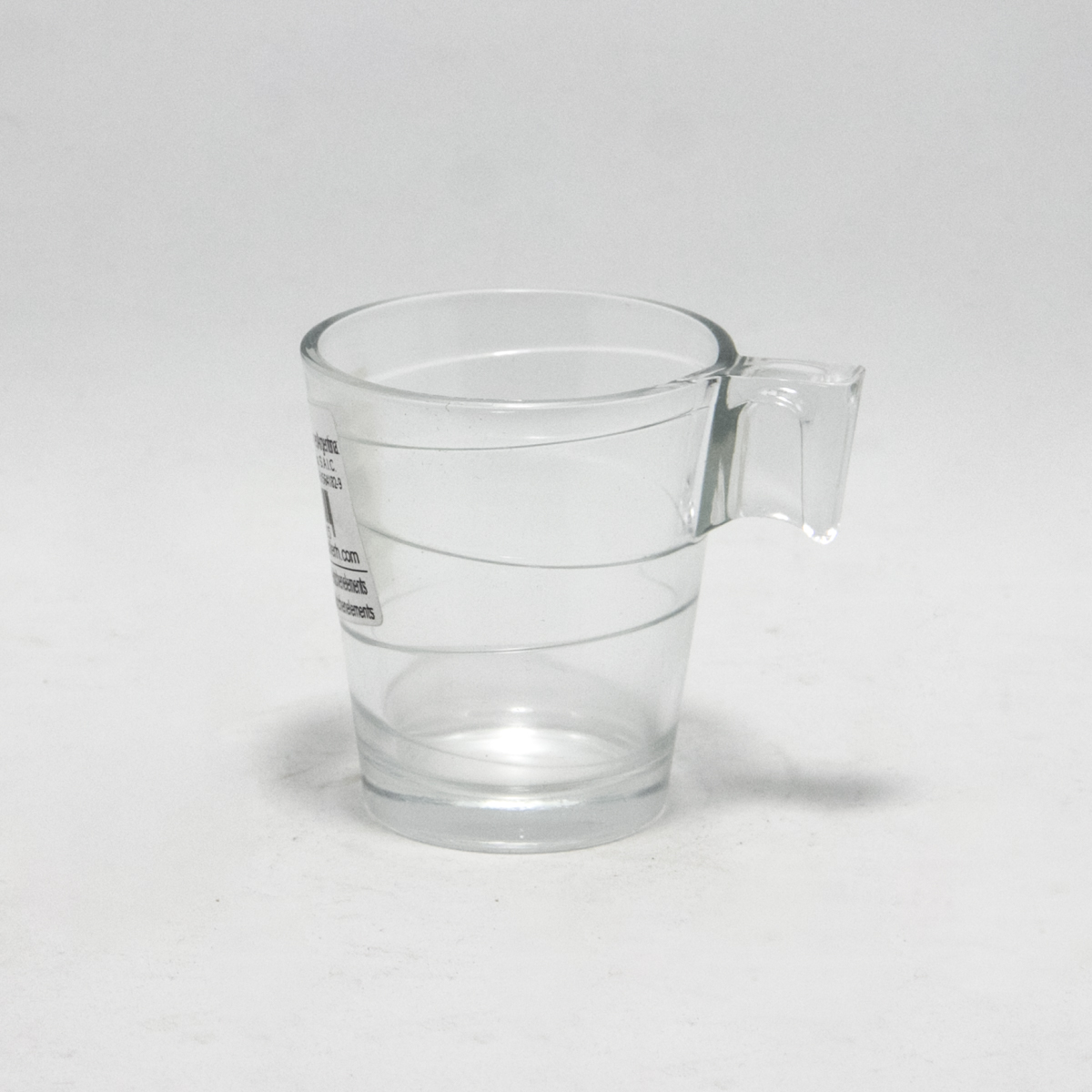 TAZA VIDRIO MINI LABRADA CON ASA 80CC