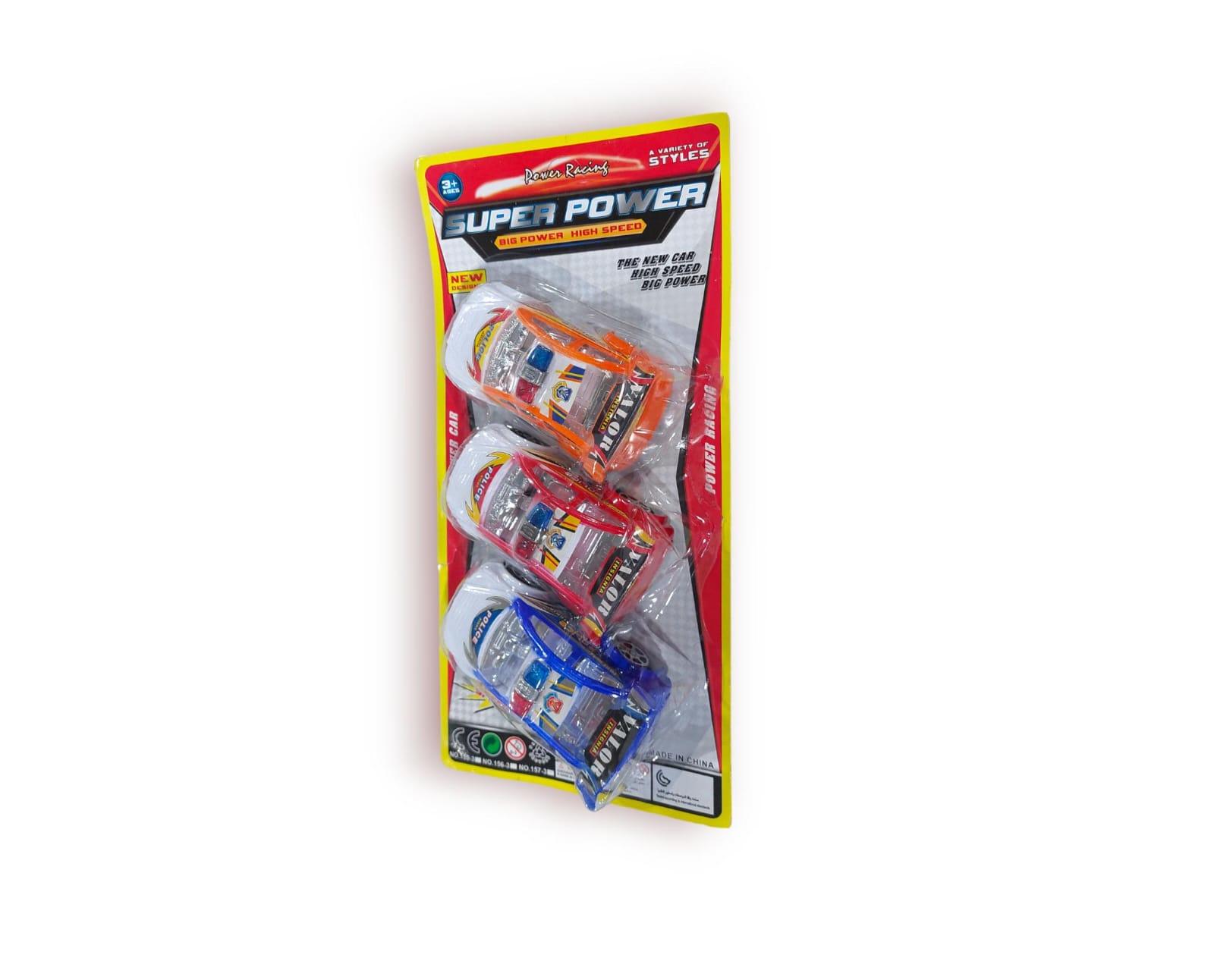 AUTO A FRICCION X 3 UNIDADES EN BLISTER 12CM