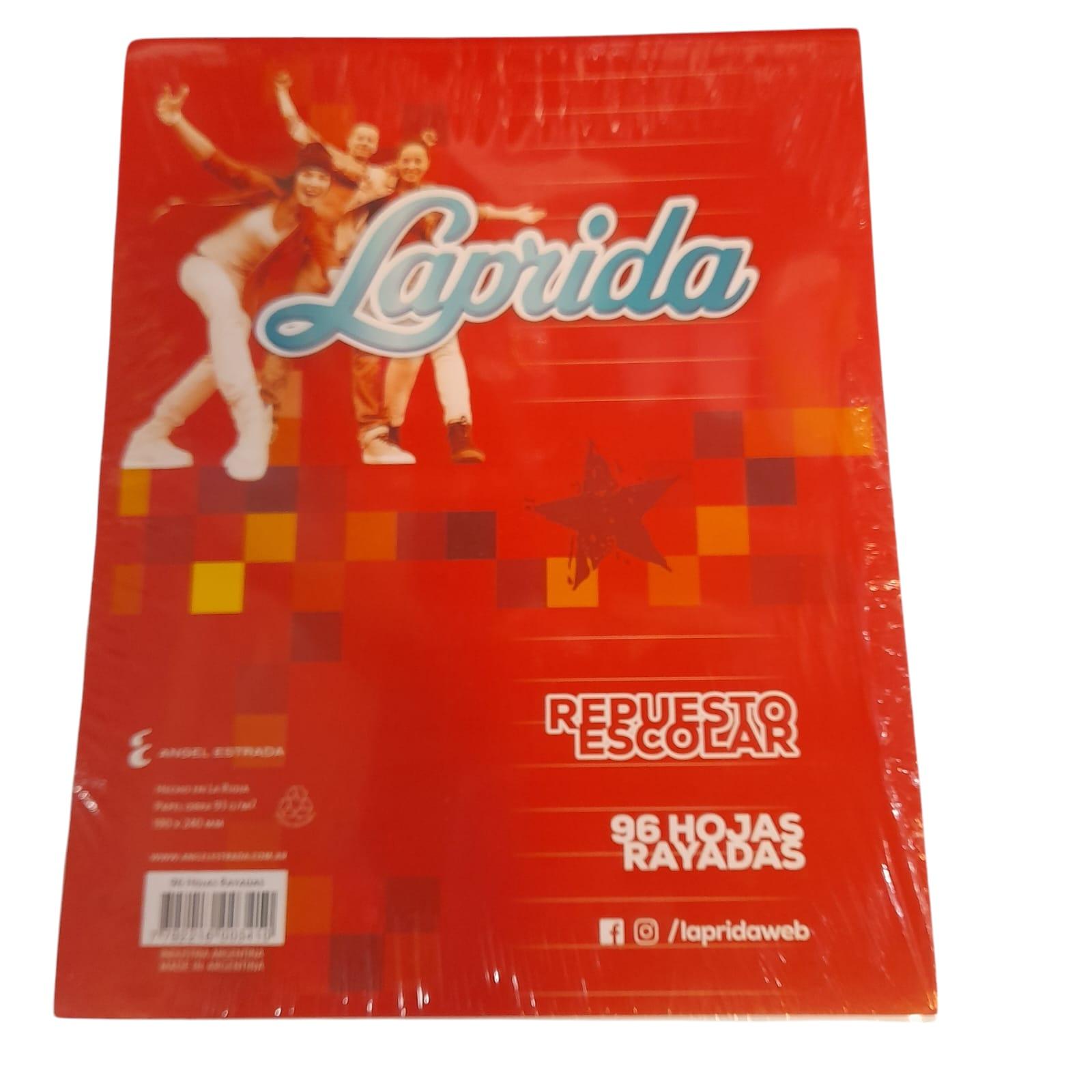 REPUESTO DE HOJAS N*3 X 96 HOJAS RAYADAS LAPRIDA