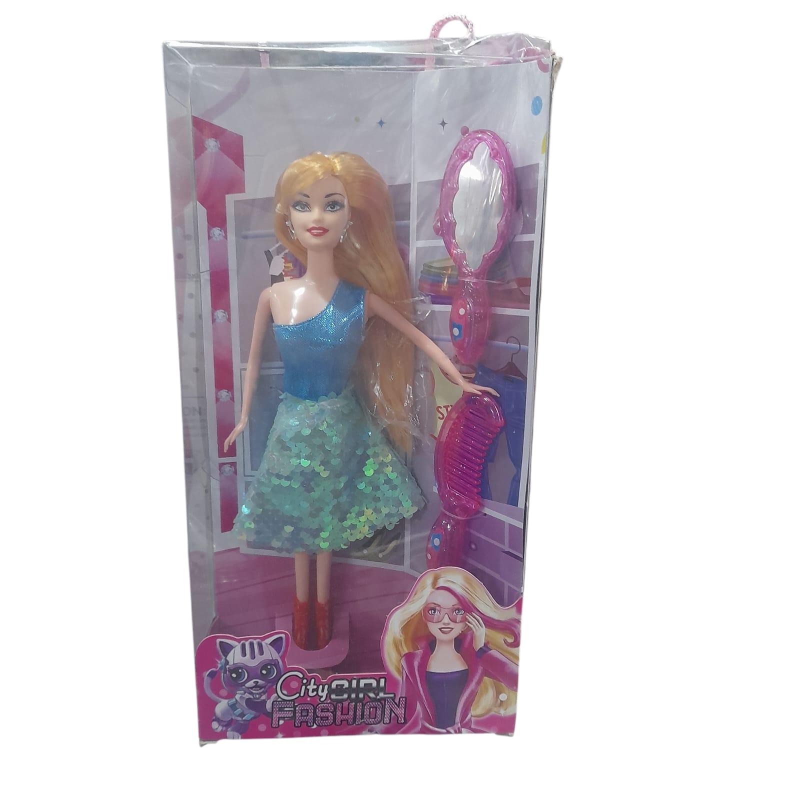 MUÑECA GOMA CON ACCESORIOS EN CAJA